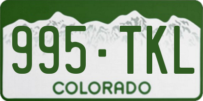 CO license plate 995TKL
