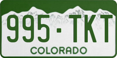 CO license plate 995TKT