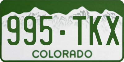 CO license plate 995TKX