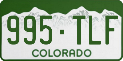 CO license plate 995TLF