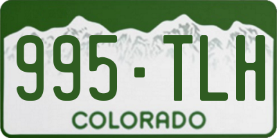 CO license plate 995TLH