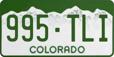 CO license plate 995TLI