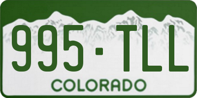 CO license plate 995TLL