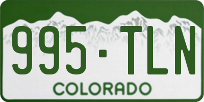 CO license plate 995TLN
