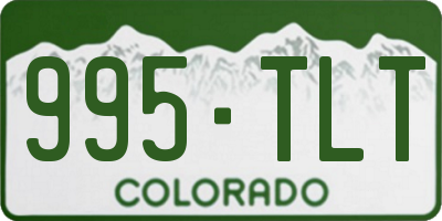 CO license plate 995TLT