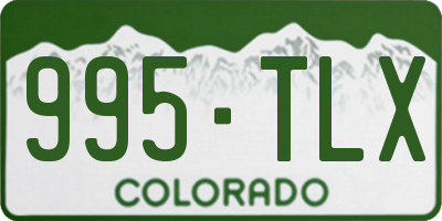 CO license plate 995TLX