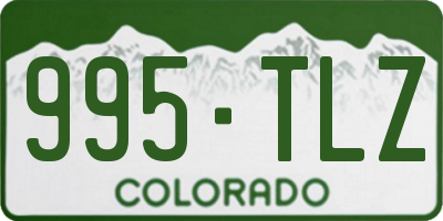 CO license plate 995TLZ