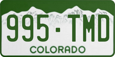 CO license plate 995TMD