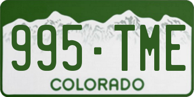 CO license plate 995TME
