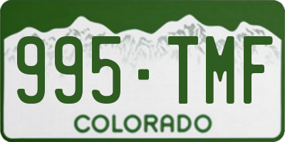 CO license plate 995TMF
