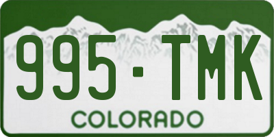 CO license plate 995TMK