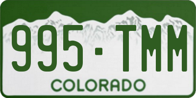 CO license plate 995TMM