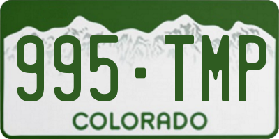 CO license plate 995TMP