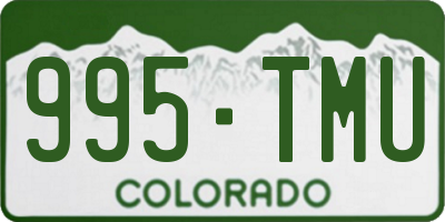 CO license plate 995TMU