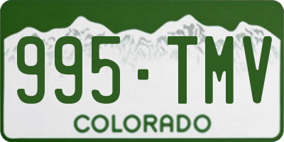 CO license plate 995TMV