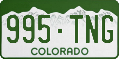 CO license plate 995TNG
