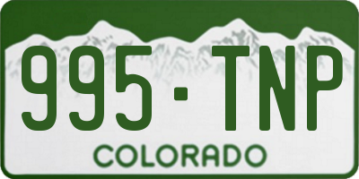 CO license plate 995TNP