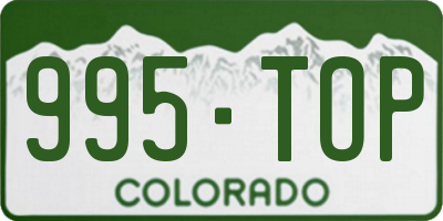 CO license plate 995TOP