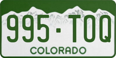 CO license plate 995TOQ