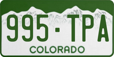 CO license plate 995TPA