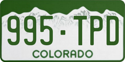 CO license plate 995TPD