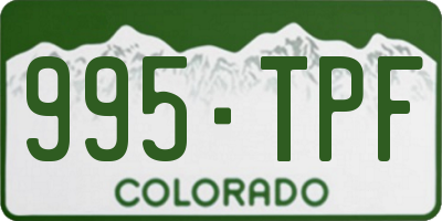 CO license plate 995TPF