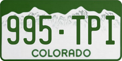 CO license plate 995TPI
