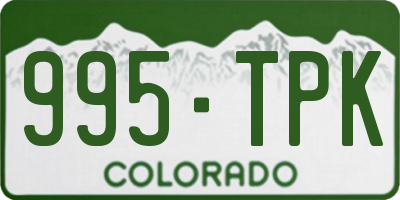 CO license plate 995TPK