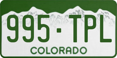 CO license plate 995TPL