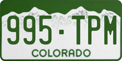 CO license plate 995TPM
