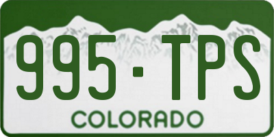 CO license plate 995TPS