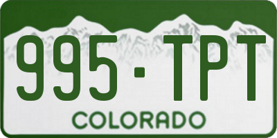 CO license plate 995TPT