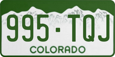 CO license plate 995TQJ