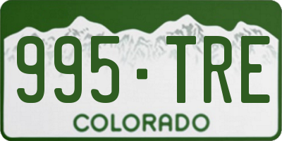 CO license plate 995TRE