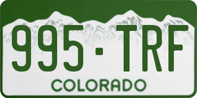CO license plate 995TRF