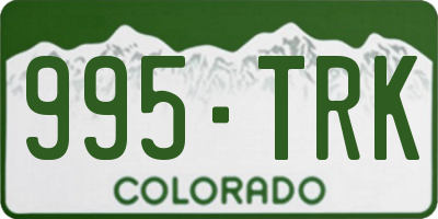 CO license plate 995TRK