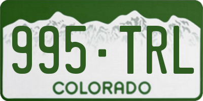CO license plate 995TRL