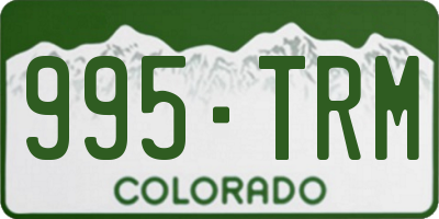 CO license plate 995TRM