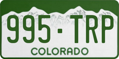 CO license plate 995TRP