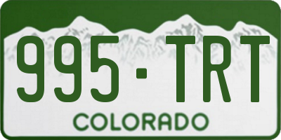 CO license plate 995TRT