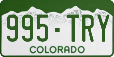 CO license plate 995TRY