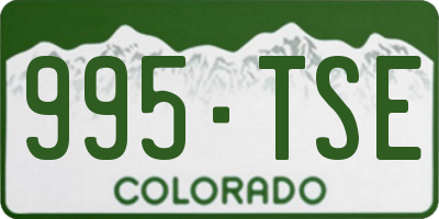 CO license plate 995TSE