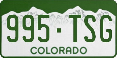 CO license plate 995TSG
