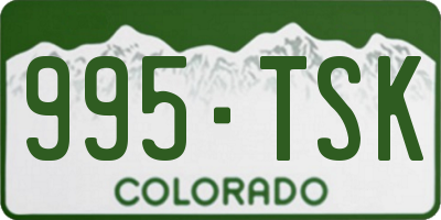 CO license plate 995TSK