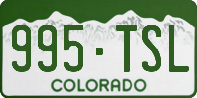 CO license plate 995TSL