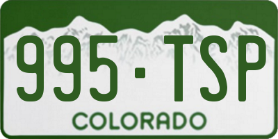 CO license plate 995TSP