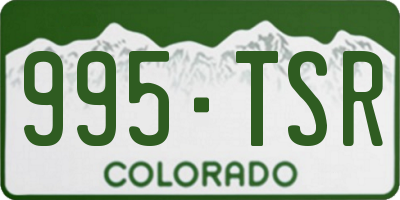 CO license plate 995TSR
