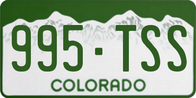 CO license plate 995TSS