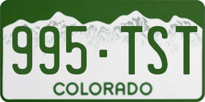 CO license plate 995TST