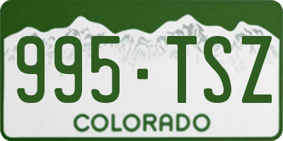 CO license plate 995TSZ